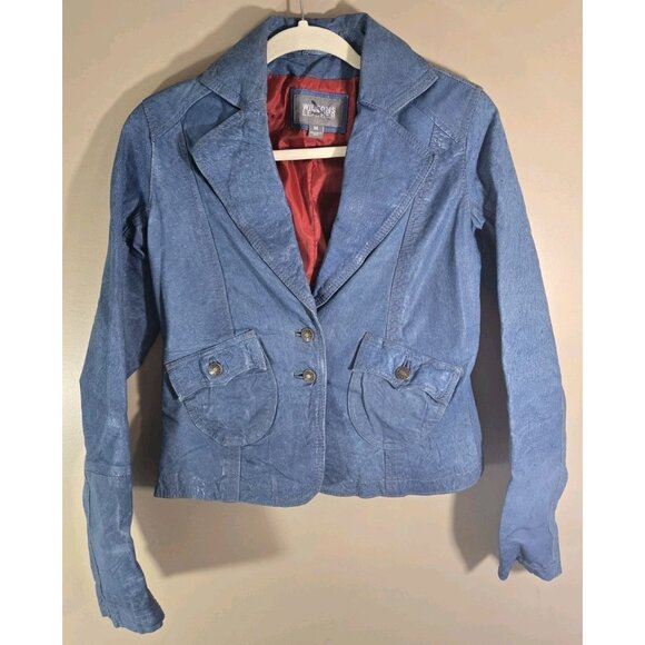 Wilsons Leather Jackets & Blazers - Women's Wilson's Blue Leather Jacket, Size M, RN 69425